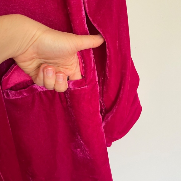 Endless Rose Fuchsia Oversized Velvet Blazer Size S (NWOT) - Picture 8 of 16